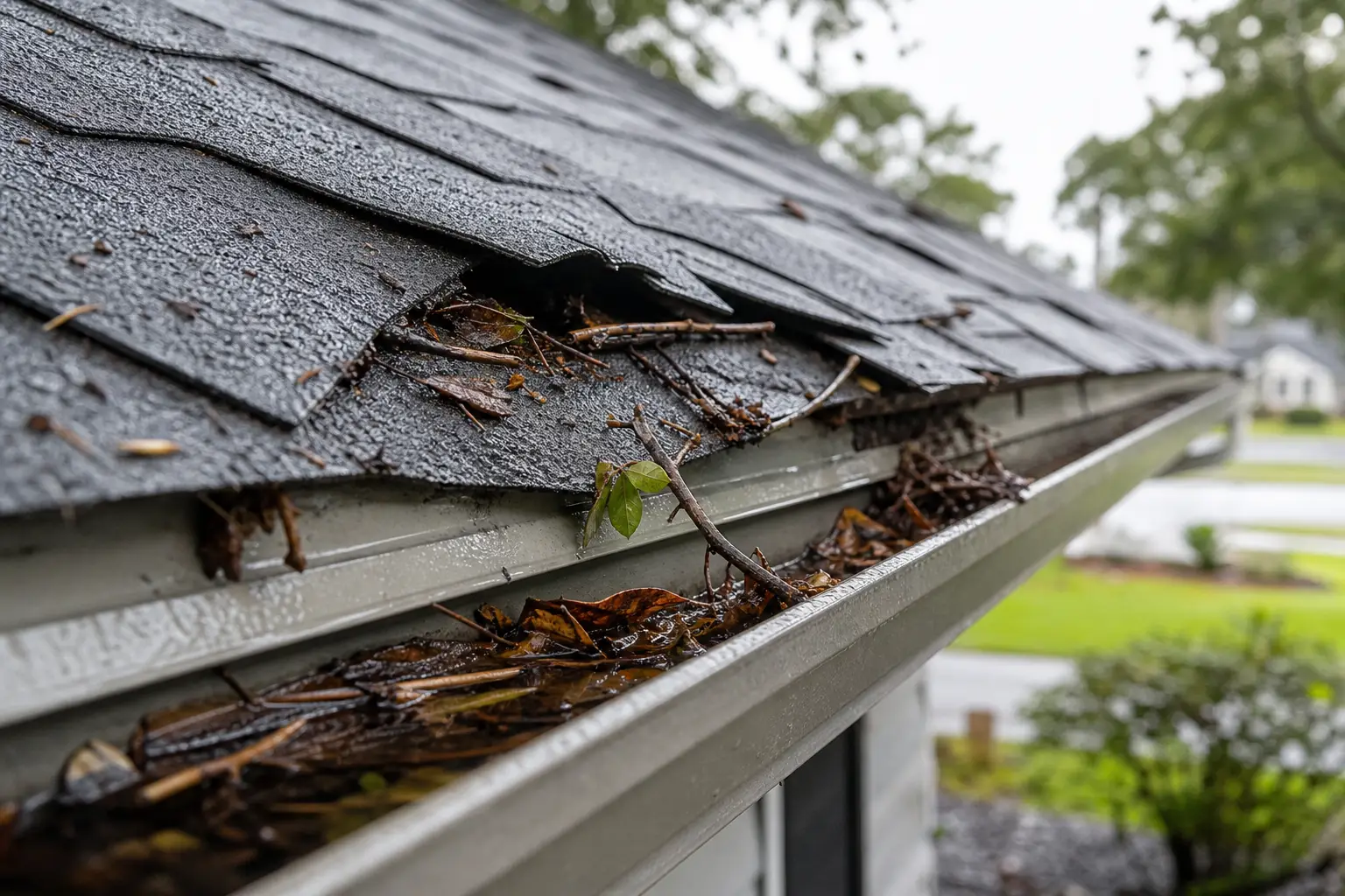 file roof insurance claim gutter system