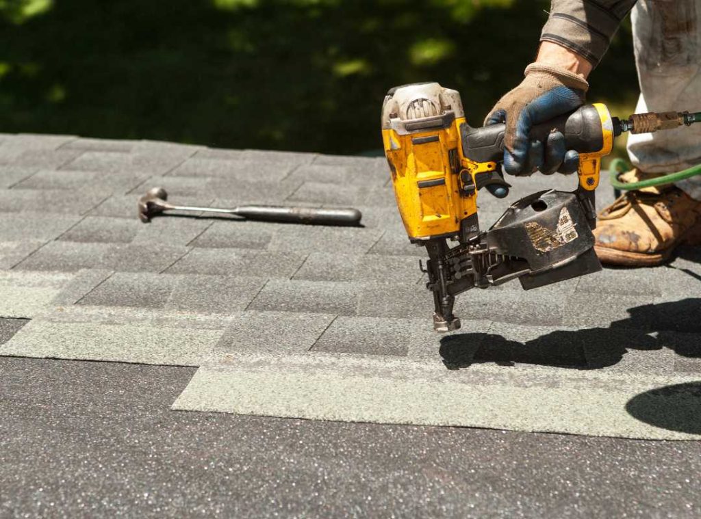 repairing a sagging roof.